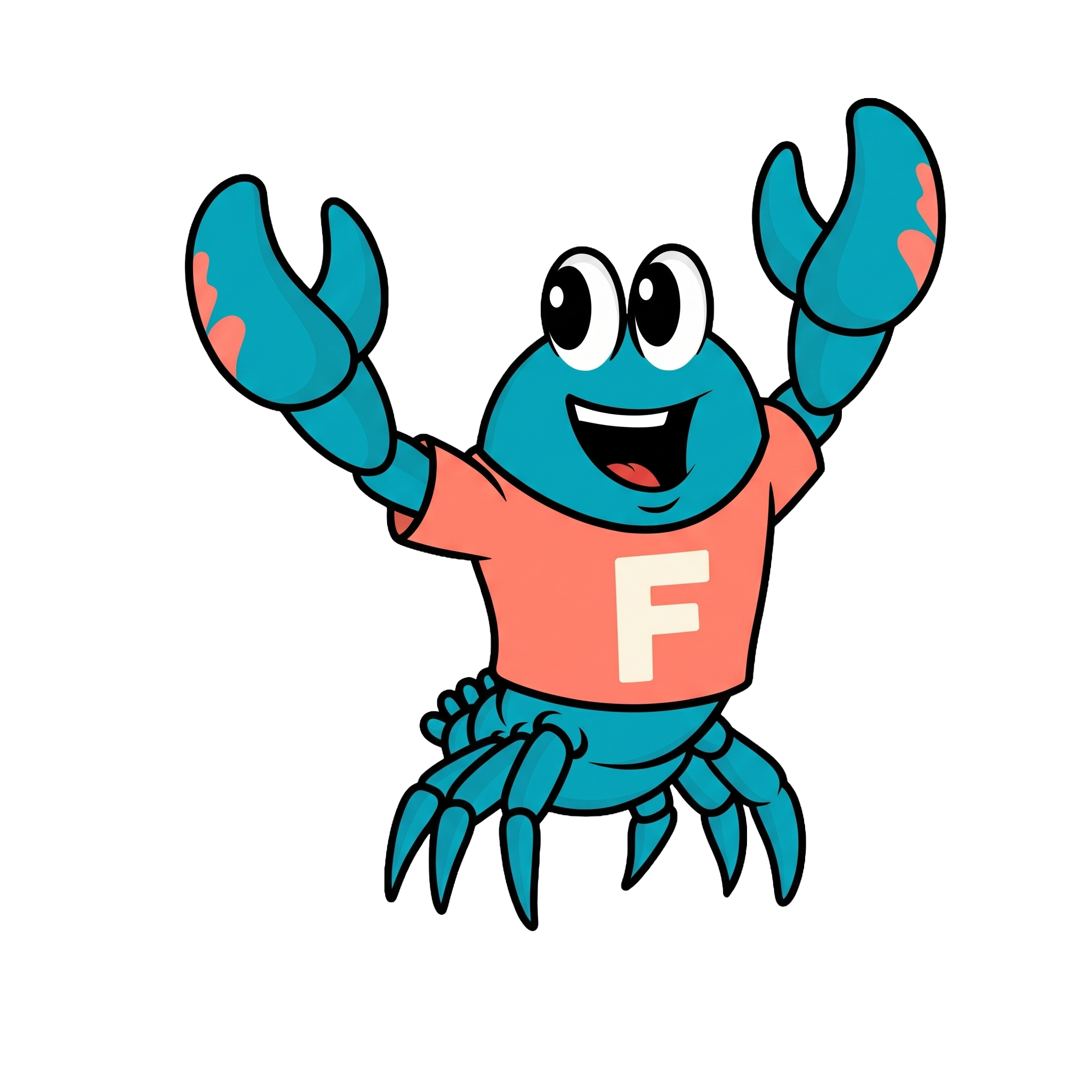 Crab celebrating